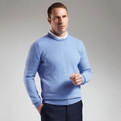 Plain Lambswool crew neck sweater Glenmuir1891 15 Gauge GSM